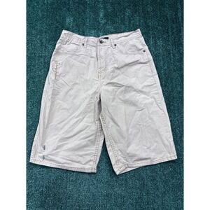 Sean John Mens Khaki Cargo Shorts Size 32 Embroidered Logo Cotton